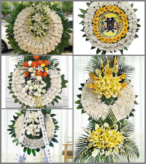 浙江省台州天台县平桥镇岩子洋村花圈速递